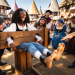 DALL·E 2024-01-16 16.18.03 - Renaissance faire scene_ An 18-year-old black girl playfully plac...png
