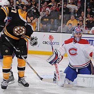 Action Shot from Bruins VS Canadians game at the Garden