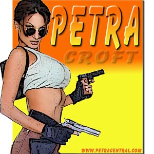 Petra Verkaik as "Petra Croft: Tomb Raider".