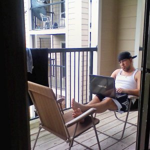 chillin on the deck