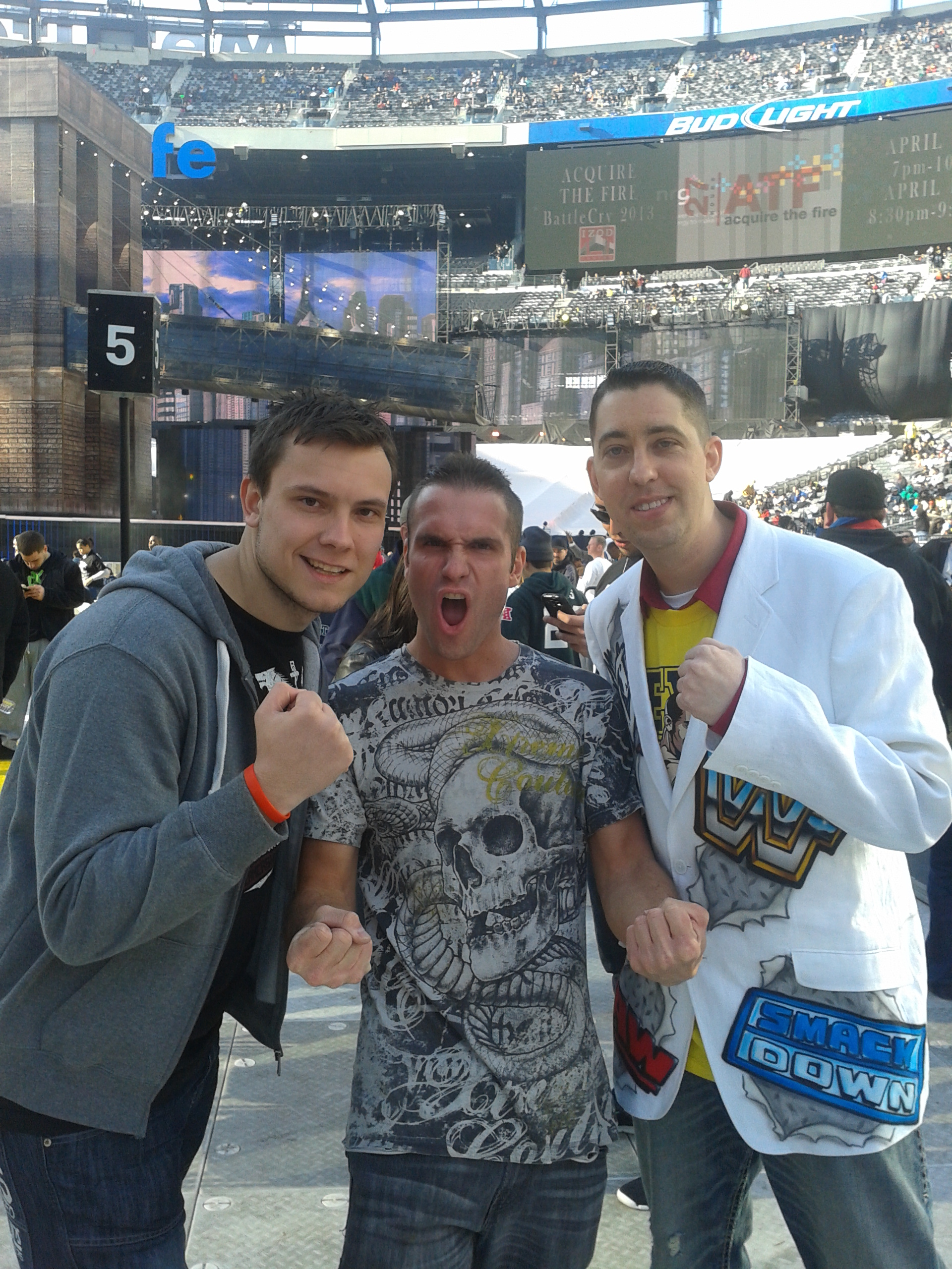 Me on the left at Wrestlemania 29 in NY/NJ
