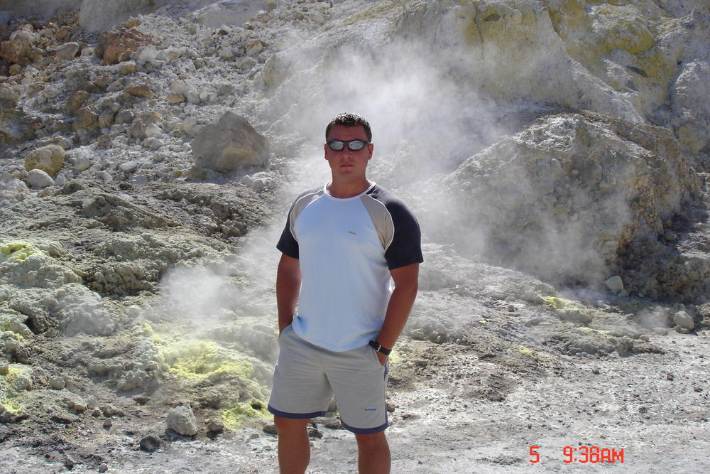 Stood in a volcano trying not to hurl