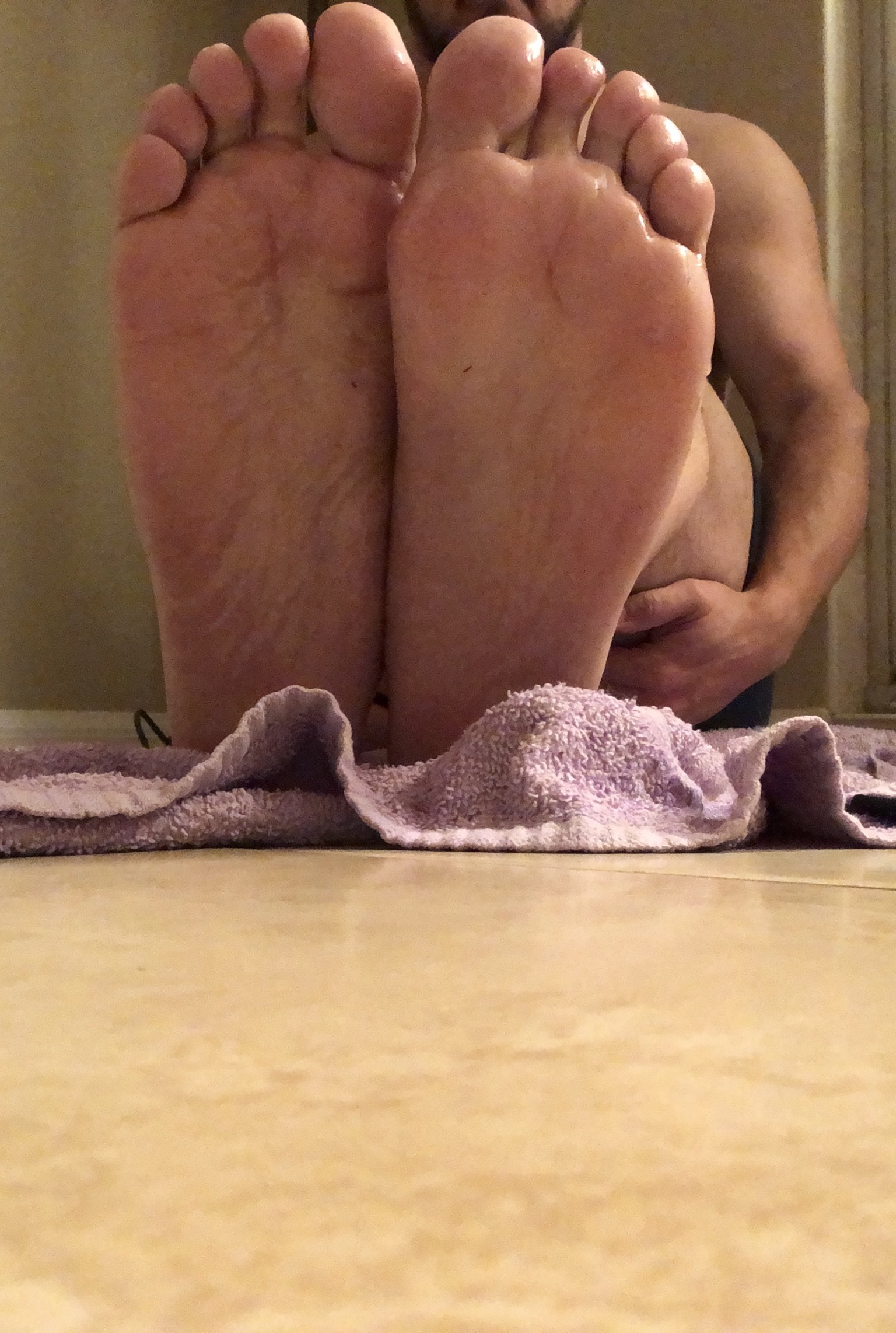 Ticklish oiled feet