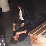 Francois Arnaud tickled behind the scenes of Blindspot.jpg