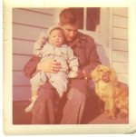 Me, Dad, and Doodles (Dec 1957).jpg