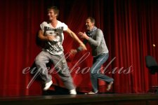 Charlie Bewley runs from Chris H after being tickled..jpg