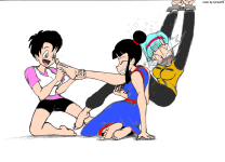 Chichi & Videl Tickles Bulma_colored.png