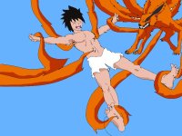 Kurama tickles Sasuke Colored.jpg