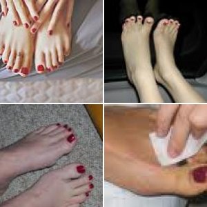 pedicured feet