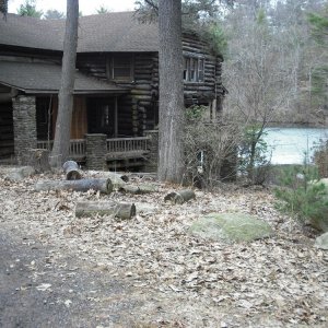 Just an old log cabin deep in the woods