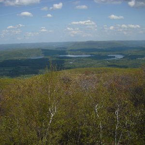 Best possible view from the summit of Bear Mountain, highest point in CT at 2,316 ft