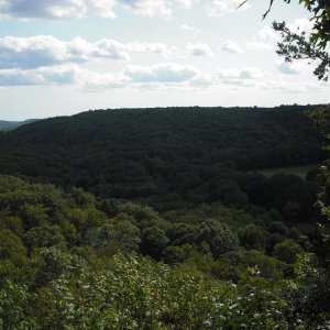 A picture from a valley outlook in Devil's Hopyard