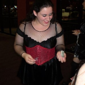 my very first Rocky Horror costume!! 

...and my friends decided to stick money in my bra