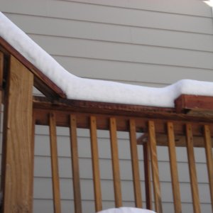 Banister on the deck of my brother's in-law's house.