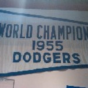 Dodgers banner, 1955, small