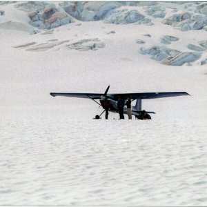 My transportation to/from glacier campsite...Those Alaskan bush pilots are amazing!