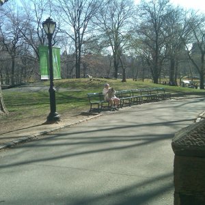 an entrance to Central Park