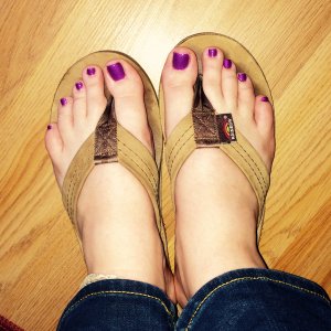 New pedicure :) pretty purple!