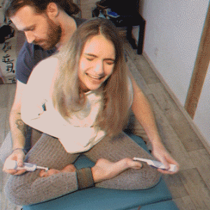 For those of us who need some ticklish inspiration to try yoga...