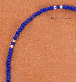 BR 2320:STERLING SILVER 9" LAPIS AND SILVER BEADED ANKLET
https://www.whitesandsjewelry.com/beaded_anklets.html