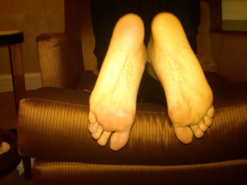 Her lovely bare soles.