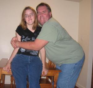 Me with my daughter on her 18th bday.