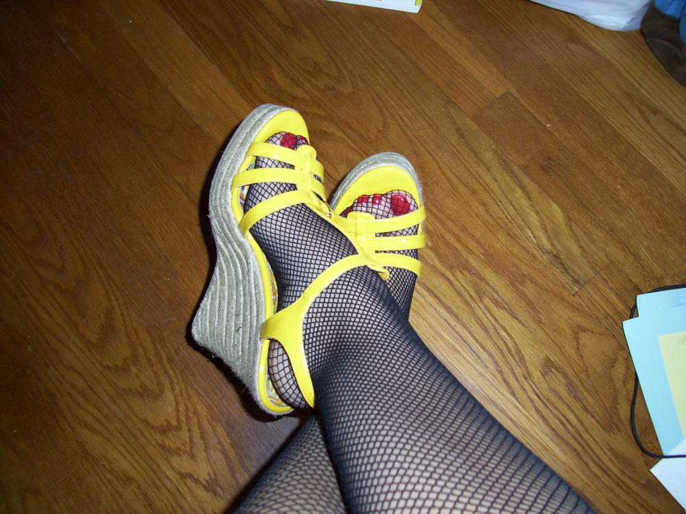 my FAV shoes with fish nets