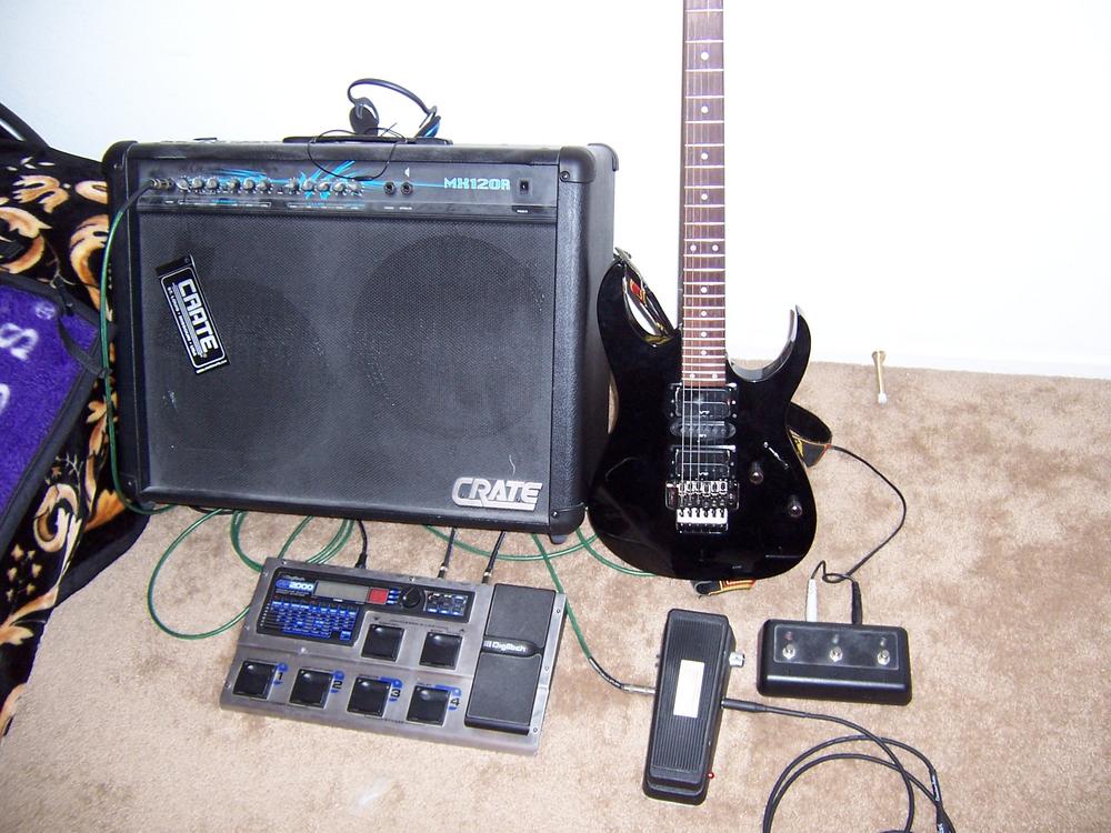 my gear.  added a few stomp box distortion pedals since this photo.