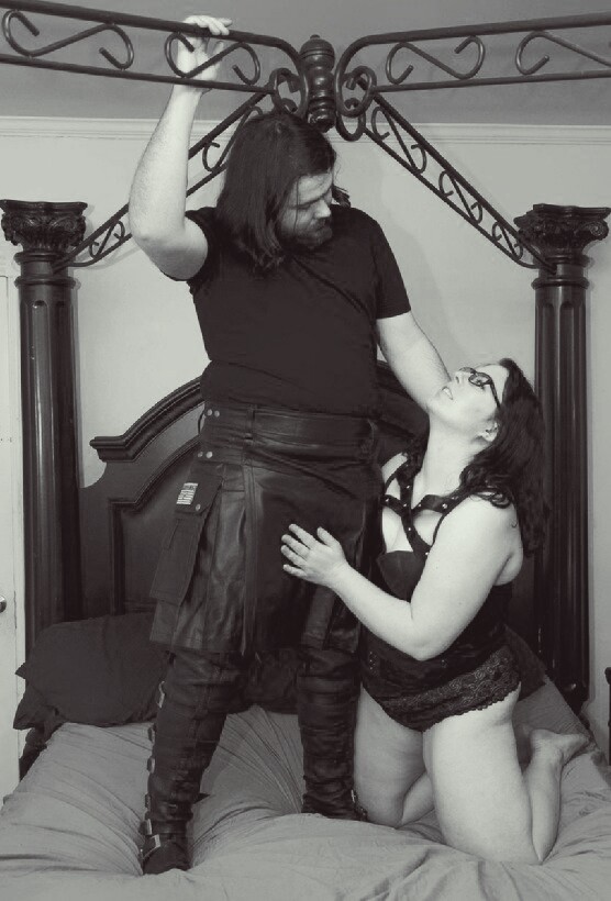 My husband and I. I miss his long hair.