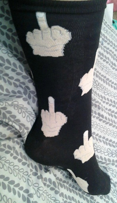 my socks gave you the finger :p