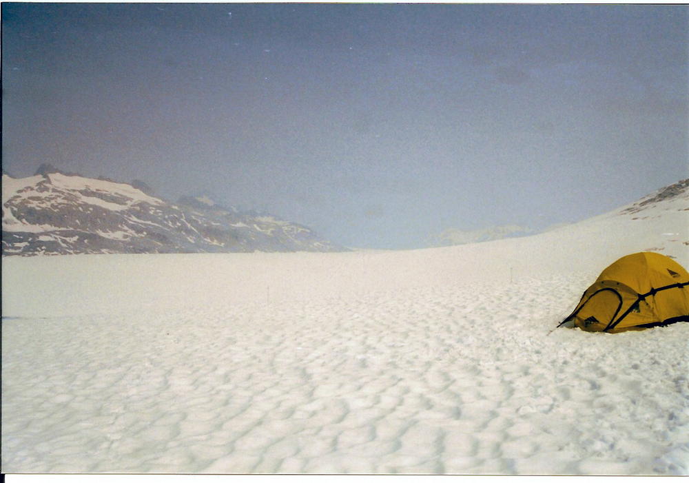 My tent on the glacier