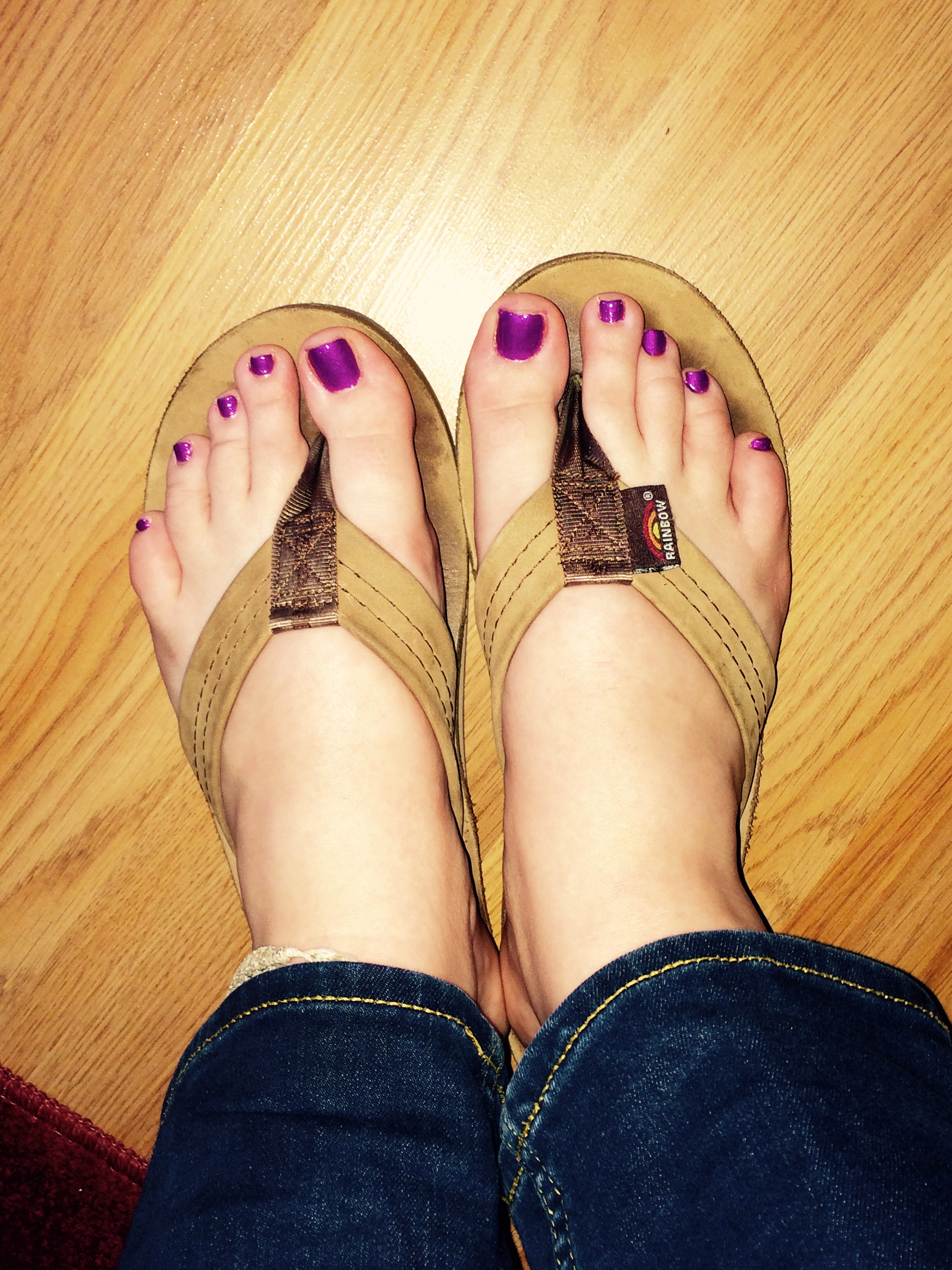 New pedicure :) pretty purple!