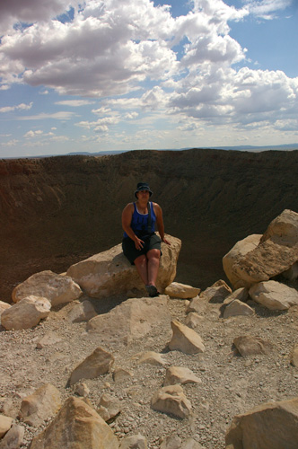 On the edge of Meteor Crater, Arizona (August 2008)