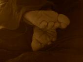 sepia feet