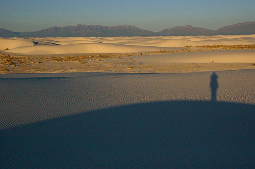 Shadow of the Pixie - White Sands National Park, New Mexico (August 2008)