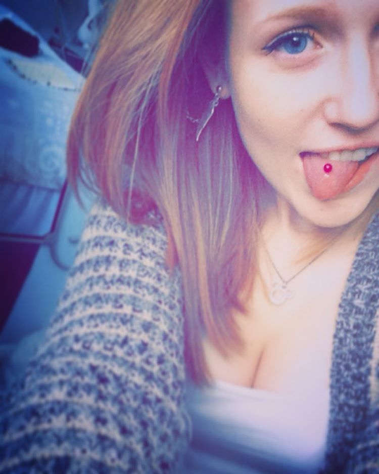 stick out tounge selfie